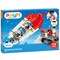 Hape: PolyM: Adventure Rocket - Red-Blue-White - 138pc Building Block Toy Set, Figurine, Build & Play, Open Play & Inspiration Card, Toddlers Kids 2+